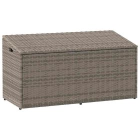 Garden Storage Box Grey PE rattan, powder-coated steel Medium