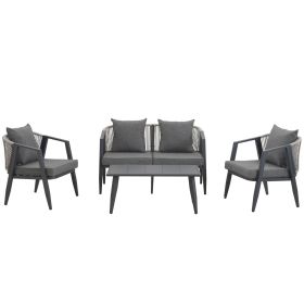 U_STYLE Durable and Comfortable Outdoor Seating Set,Suitable for Patios, Lawns, and Poolsides
